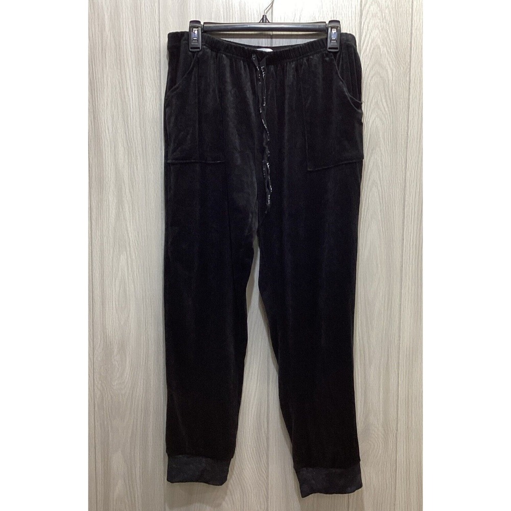 NICOLE MILLER Women's (Size L) Lounge Pants Pull On Drawstring Cuffs‎ Stretch